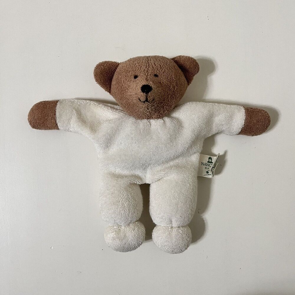 Nanchen Natur Teddy Bear Plush Rattle Lovey Comforter Security Lovie Baby Toy